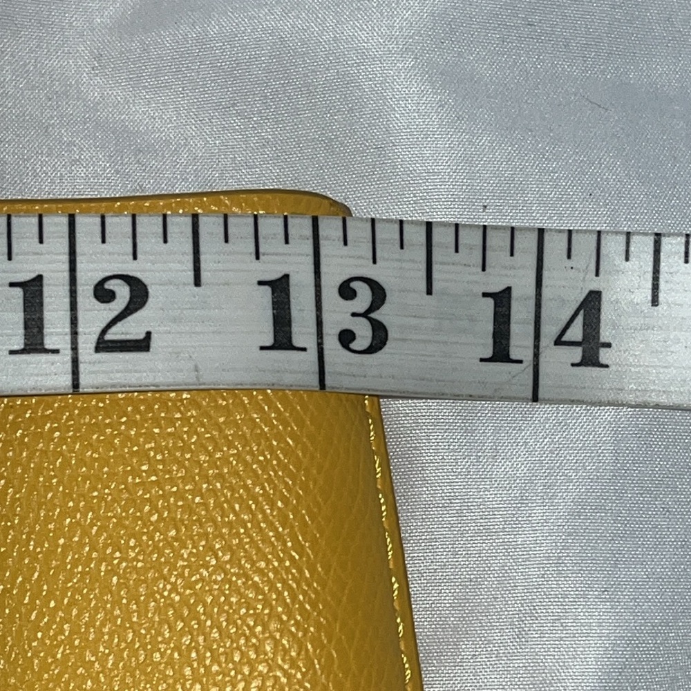 Saks Fifth Avenue Yellow Tote Bag | Large Structured Shoulder Handbag - Picture 12 of 16